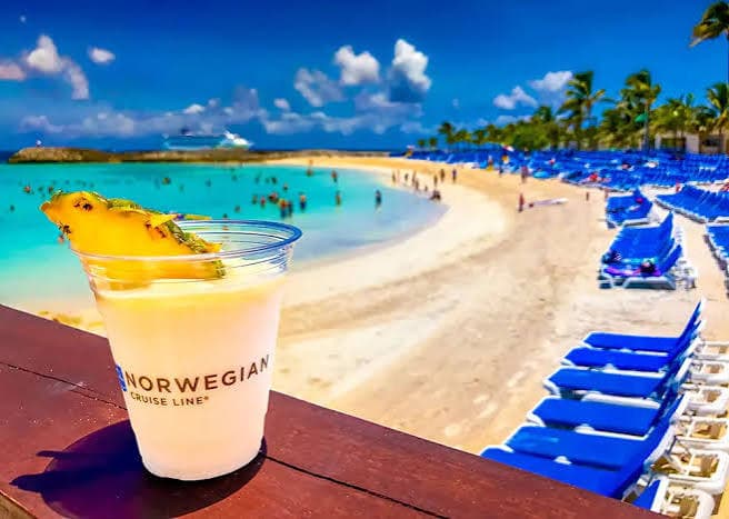 A drink on the beach