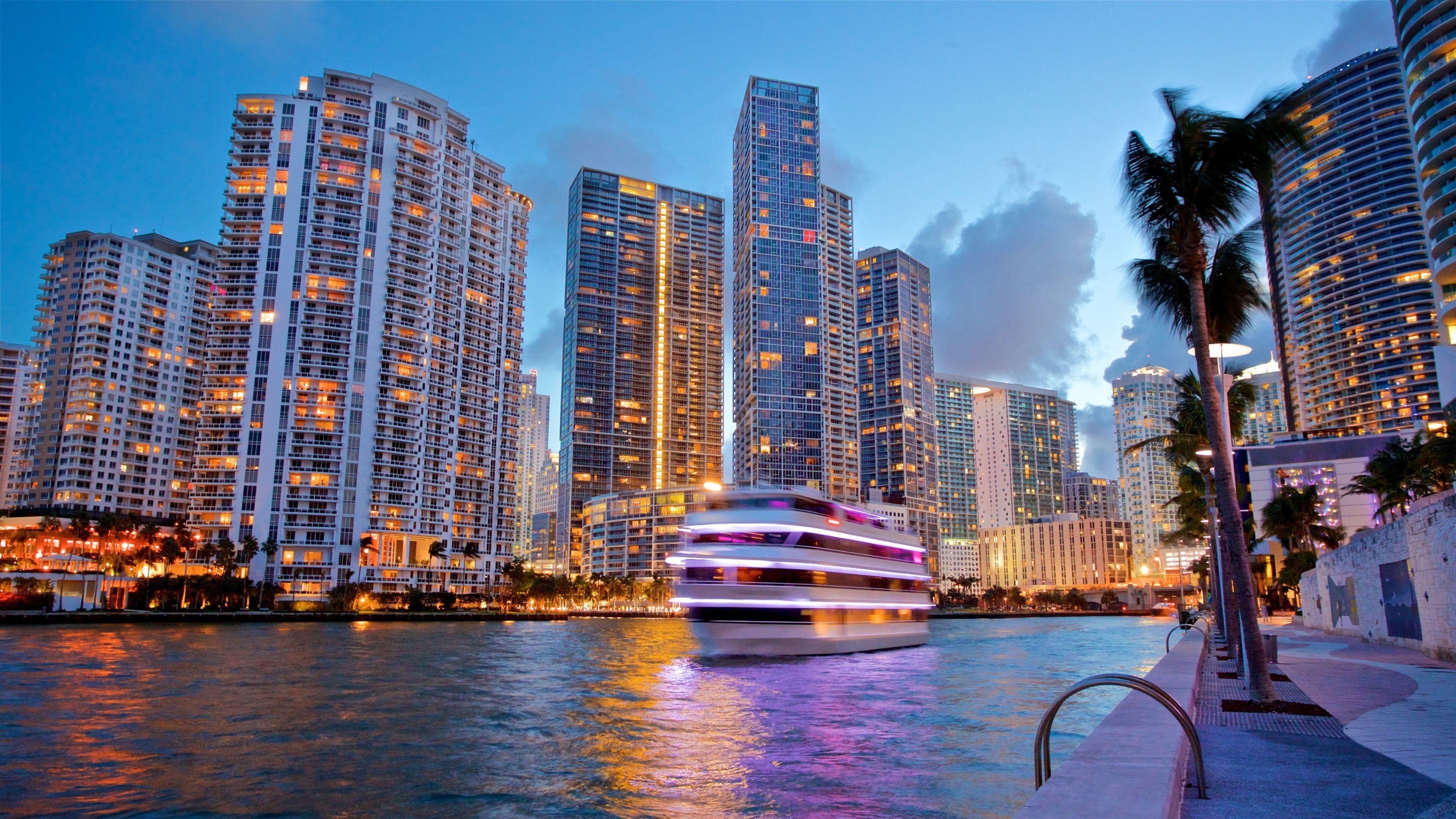 Miami skyline in the sun